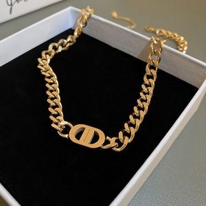 Back to Back D Luxury Gold Chain Necklace